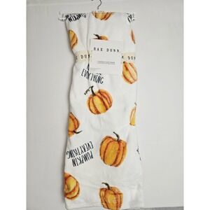 Rae Dunn Printed plush throw blanket soft Pumpkin Everything Fall Halloween NEW